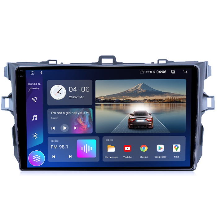 Navigatie dedicata Toyota Corolla, 4GB RAM 64GB ROM, Quad Core, Display 9" QLED 1K, Carplay, Android 14, Bluetooth, Magazin Play, Suport Camere AHD [4]