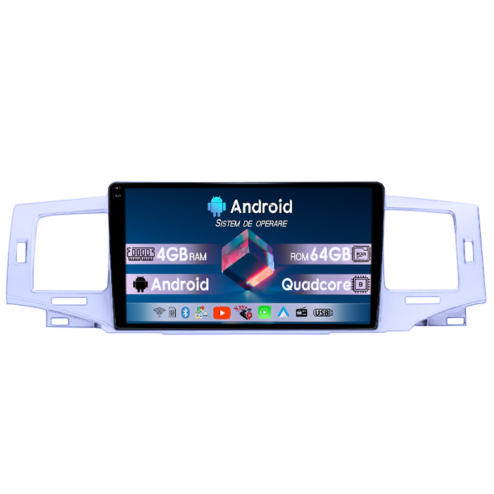 Navigatie dedicata Toyota Corolla 9 E120 2004-2006, 4GB RAM 64GB ROM, Quad Core, Display 9" QLED 1K, Carplay, Android 14, Bluetooth, Magazin Play, Suport Camere AHD [1]