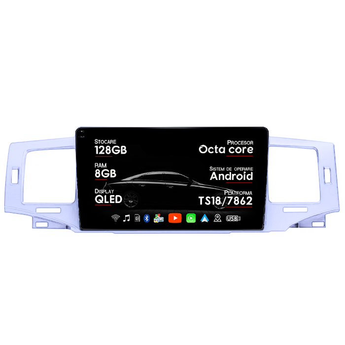 Navigatie dedicata Toyota Corolla 9 E120 2004-2006, 8GB RAM 128GB ROM, Octacore, Platforma TS18, Android 14, Display QLED 9", Suporta camera 360", DSP, Carplay&Android Auto, SIM 4G, Ventilator Acti [1]