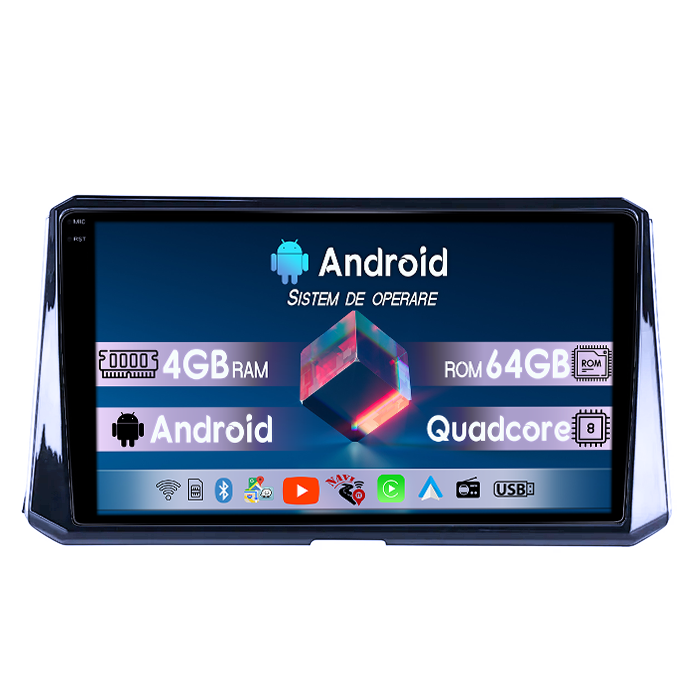 Navigatie dedicata Toyota Corolla, Auris (2018-2019), 4GB RAM 64GB ROM, Quad Core, Display 10.2" QLED 1K, Carplay, Android 14, Bluetooth, Magazin Play, Suport Camere AHD [1]