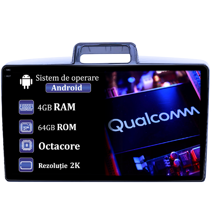 Navigatie dedicata Toyota Corolla Axio 2015-2017, 4GB RAM 64GB ROM, Procesor Qualcomm Octacore, Android 14, Rezolutie 2K, Display QLED 9", DSP, Carplay&Android Auto, SIM 4G [1]