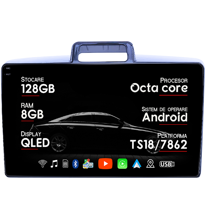 Navigatie dedicata Toyota Corolla Axio 2015-2017, 8GB RAM 128GB ROM, Octacore, Platforma TS18, Android 14, Display QLED 9", Suporta camera 360", DSP, Carplay&Android Auto, SIM 4G, Ventilator Activ [1]