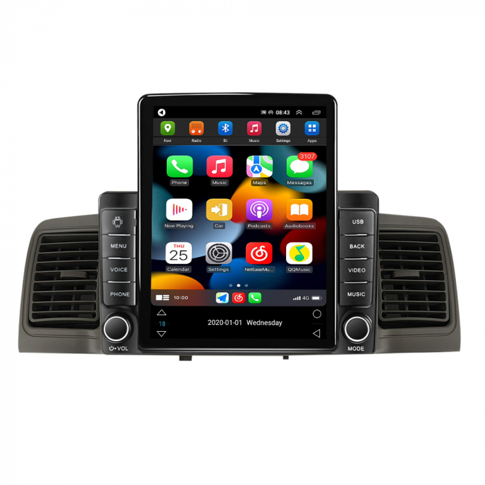 Navigatie dedicata Toyota Corolla EX 2007-2012,Tesla Style, ANDROID 13,Carplay&Android Auto, 10 inch , 8+128GB, Internet, Aplicatii, Waze, GPS [2]