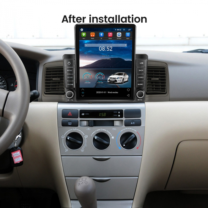 Navigatie dedicata Toyota Corolla EX 2007-2012,Tesla Style, ANDROID 13,Carplay&Android Auto, 10 inch , 8+128GB, Internet, Aplicatii, Waze, GPS [4]