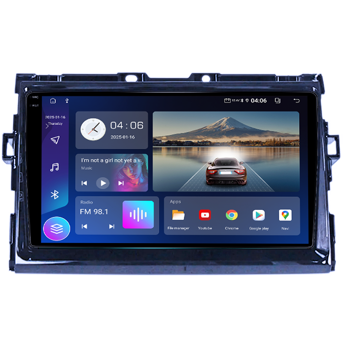 Navigatie dedicata Toyota Estima 2006-2012, 4GB RAM 64GB ROM, Quad Core, Display 9" QLED 1K, Carplay, Android 14, Bluetooth, Magazin Play, Suport Camere AHD [2]
