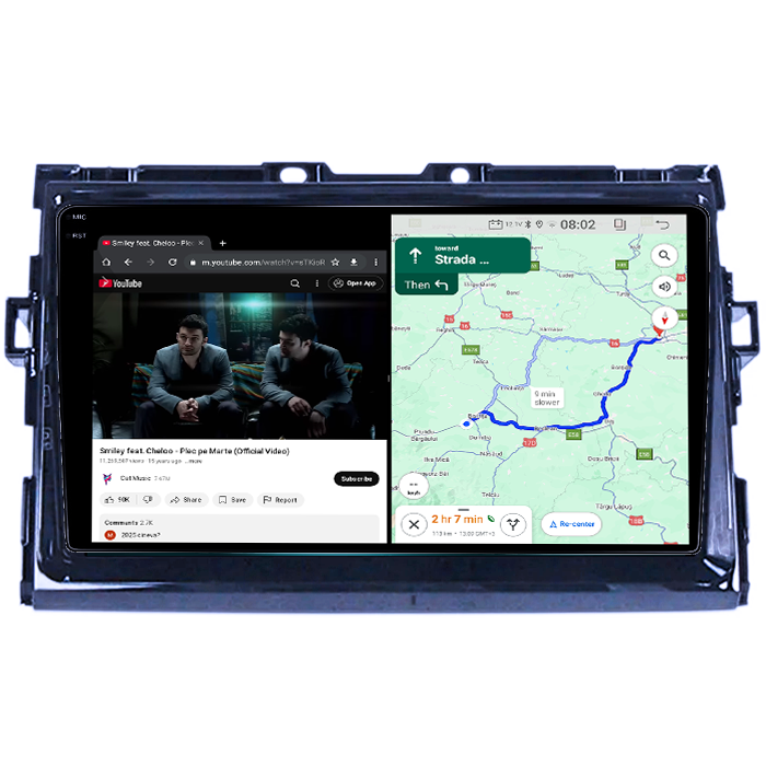 Navigatie dedicata Toyota Estima 2006-2012, 4GB RAM 64GB ROM, Quad Core, Display 9" QLED 1K, Carplay, Android 14, Bluetooth, Magazin Play, Suport Camere AHD [4]