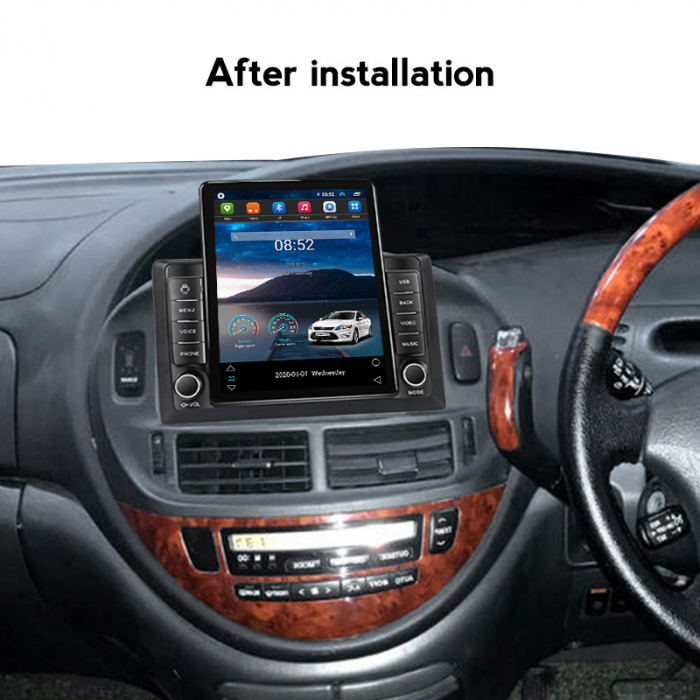 Navigatie dedicata Toyota Estima ACR30 RHD 2004,Tesla Style, ANDROID 13,Carplay&Android Auto, 10 inch , 8+128GB, Internet, Aplicatii, Waze, GPS [4]