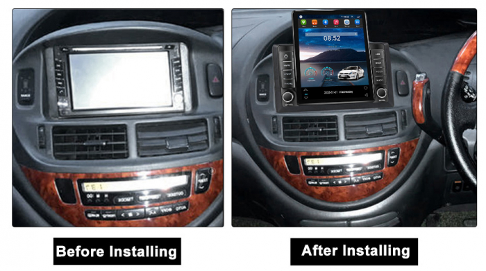 Navigatie dedicata Toyota Estima ACR30 RHD 2004,Tesla Style, ANDROID 13,Carplay&Android Auto, 10 inch , 8+128GB, Internet, Aplicatii, Waze, GPS [3]