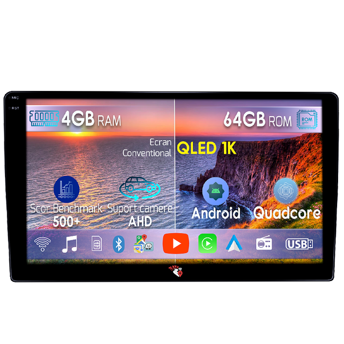 Navigatie dedicata Toyota Etios, 4GB RAM 64GB ROM, Octacore, Android 14, Display QLED 1K 9", Carplay&Android Auto, SIM 4G, Ventilator Activ [1]