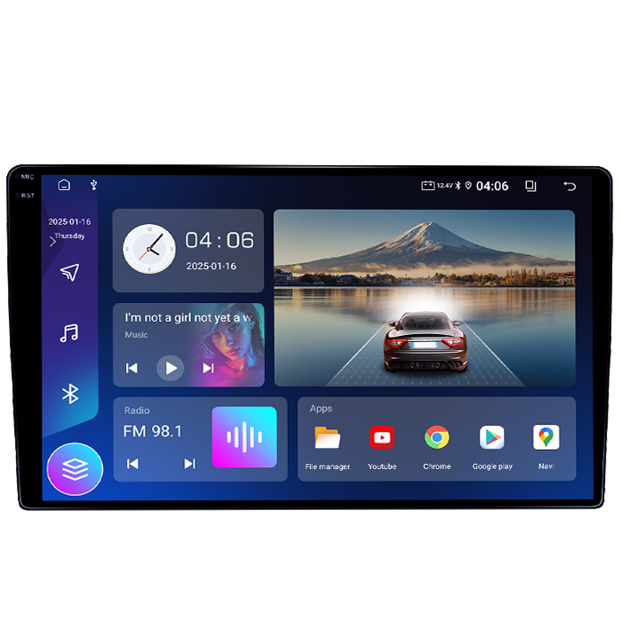 Navigatie dedicata Toyota Etios, 4GB RAM 64GB ROM, Quad Core, Display 9" QLED 1K, Carplay, Android 14, Bluetooth, Magazin Play, Suport Camere AHD [2]
