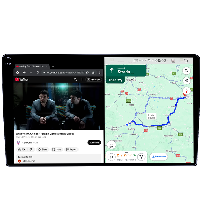 Navigatie dedicata Toyota Etios, 4GB RAM 64GB ROM, Quad Core, Display 9" QLED 1K, Carplay, Android 14, Bluetooth, Magazin Play, Suport Camere AHD [5]