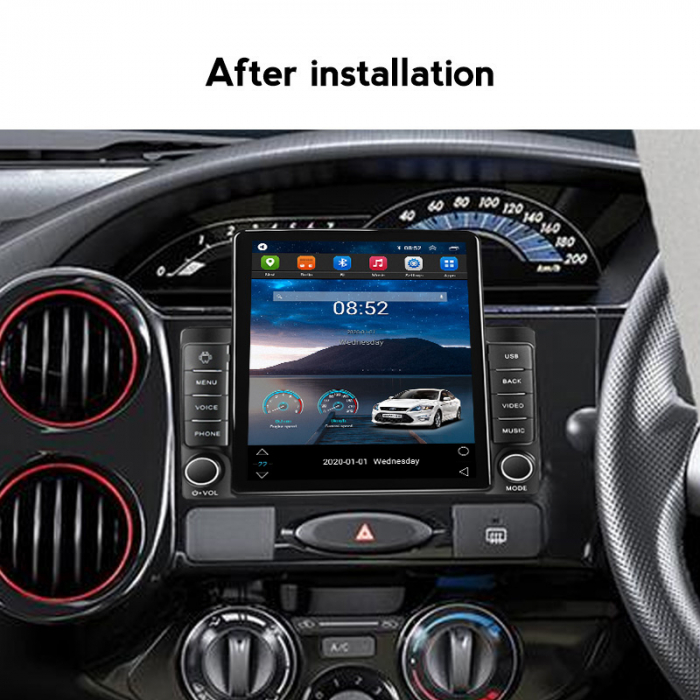 Navigatie dedicata Toyota Etios,Tesla Style, ANDROID 13,Carplay&Android Auto, 10 inch , 8+128GB, Internet, Aplicatii, Waze, GPS [3]