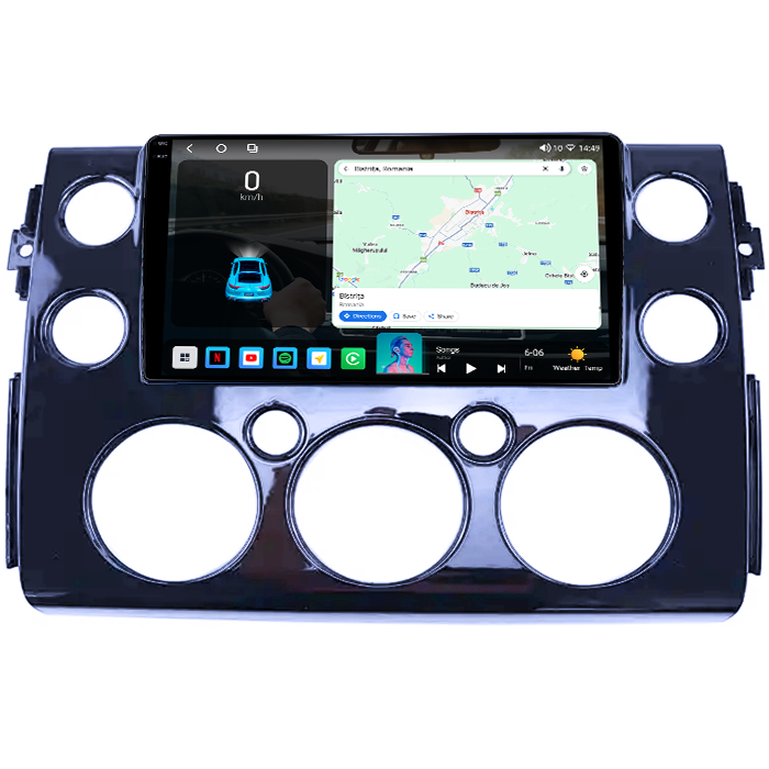 Navigatie dedicata Toyota FJ 2006-2020 Black, 4GB RAM 64GB ROM, Octacore, Android 14, Display QLED 1K 9", Carplay&Android Auto, SIM 4G, Ventilator Activ [2]