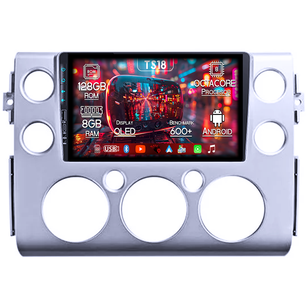 Navigatie dedicata Toyota FJ Cruiser J15 2006-2013, USB&Butoane fizice frontale, Platforma TS18, 9 Inch, 8GB RAM 128GB ROM, Octacore, Android 14, Android Auto&Carplay [1]