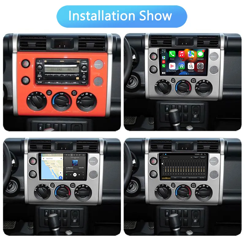 Navigatie dedicata Toyota FJ Cruiser J15 2006-2020, 8GB RAM 128GB ROM, Octacore, Platforma TS18, Android 14, Display QLED 9", Suporta camera 360", DSP, Carplay&Android Auto, SIM 4G, Ventilator Acti [8]