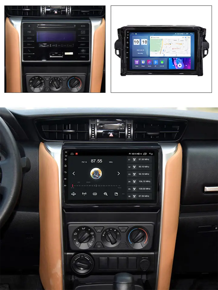 Navigatie dedicata Toyota Fortuner 2015-2020, 4GB RAM 64GB ROM, Quad Core, Display 9" QLED 1K, Carplay, Android 14, Bluetooth, Magazin Play, Suport Camere AHD [5]