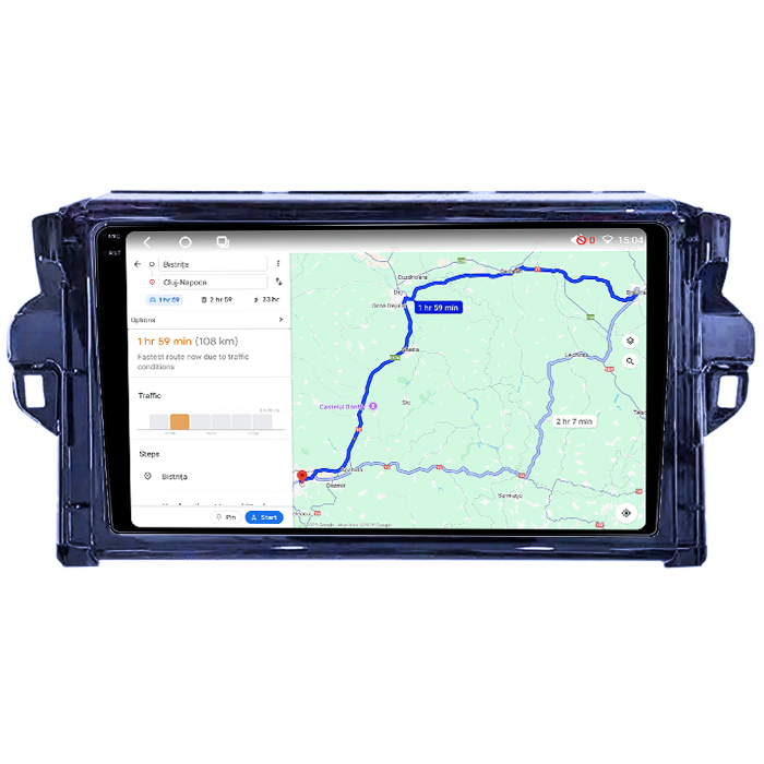 Navigatie dedicata Toyota Fortuner 2015-2020, 8GB RAM 128GB ROM, Octacore, Platforma TS18, Android 14, Display QLED 9", Suporta camera 360", DSP, Carplay&Android Auto, SIM 4G, Ventilator Activ [4]