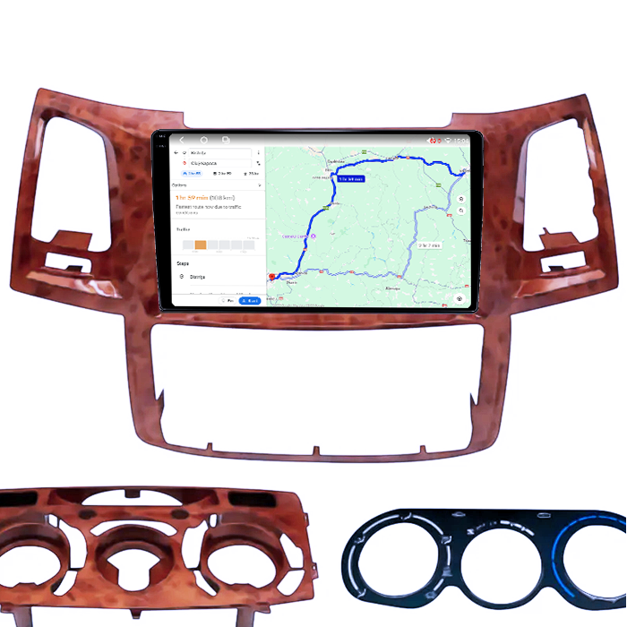 Navigatie dedicata Toyota Fortuner Hilux 2004-2014, 4GB RAM 32GB ROM, Octacore, Android 14, Display QLED 1K 9", DSP, Carplay&Android Auto, SIM 4G, Bluetooth, Ventilator Activ [4]