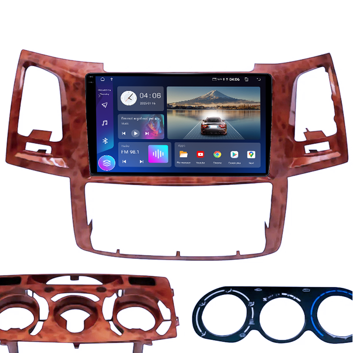 Navigatie dedicata Toyota Fortuner Hilux 2004-2014, 4GB RAM 64GB ROM, Quad Core, Display 9" QLED 1K, Carplay, Android 14, Bluetooth, Magazin Play, Suport Camere AHD [2]