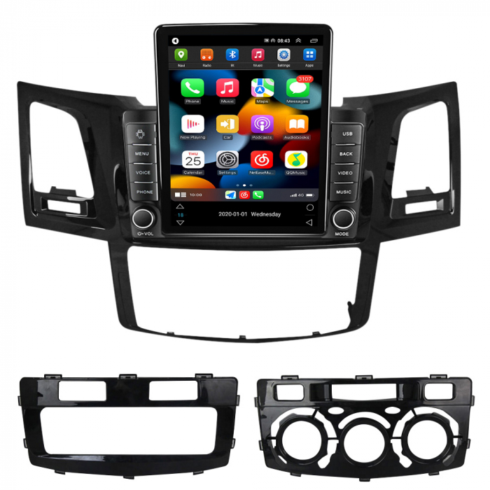 Navigatie dedicata Toyota Fortuner Hilux 2004-2014,Tesla Style, ANDROID 13,Carplay&Android Auto, 10 inch , 8+128GB, Internet, Aplicatii, Waze, GPS [2]