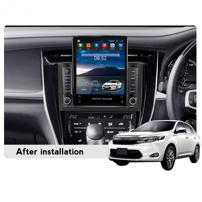 Navigatie dedicata Toyota Harrier 2013-2020,Tesla Style, ANDROID 13,Carplay&Android Auto, 10 inch , 8+128GB, Internet, Aplicatii, Waze, GPS [4]
