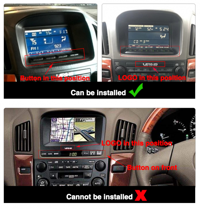 Navigatie dedicata Toyota Harrier/ Lexus RX 300 1998-2005, 4 GB RAM 32 ROM, Android 13, Display QLED, 9", DSP, Carplay, Android Auto, Internet, Youtube, Waze, WI-FI, USB, Bluetooth [9]