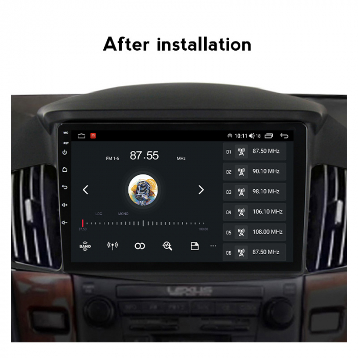 Navigatie dedicata Toyota Harrier/ Lexus RX 300 1998-2005, 4 GB RAM 32 ROM, Android 13, Display QLED, 9", DSP, Carplay, Android Auto, Internet, Youtube, Waze, WI-FI, USB, Bluetooth [7]