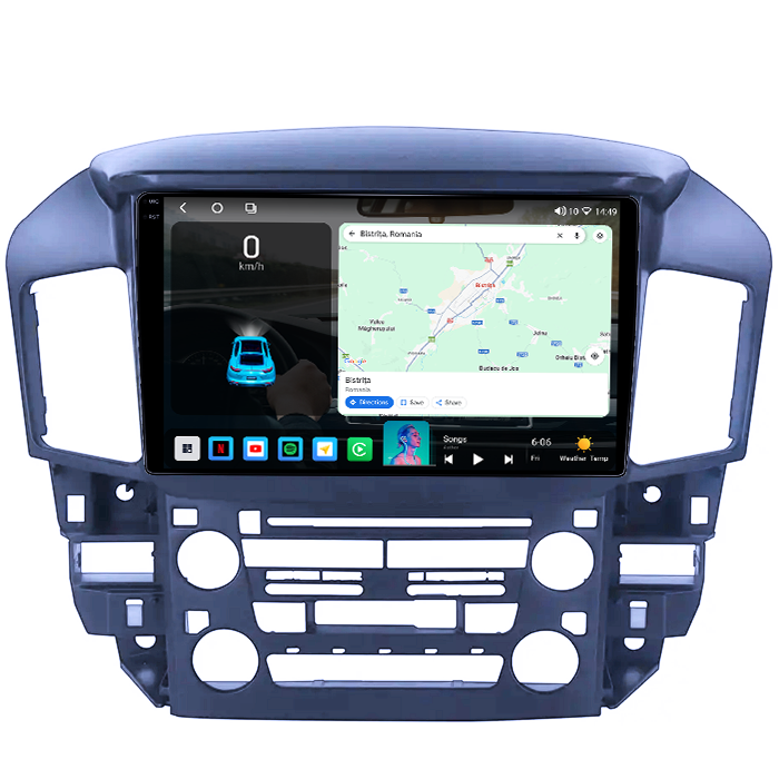 Navigatie dedicata Toyota Harrier/ Lexus RX 300 1998-2005, 4GB RAM 64GB ROM, Octacore, Android 14, Display QLED 1K 9", Carplay&Android Auto, SIM 4G, Ventilator Activ [2]