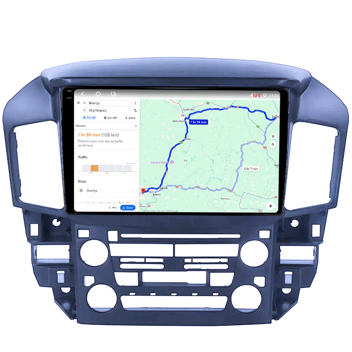 Navigatie dedicata Toyota Harrier/ Lexus RX 300 1998-2005, 4GB RAM 64GB ROM, Octacore, Android 14, Display QLED 1K 9", Carplay&Android Auto, SIM 4G, Ventilator Activ [4]
