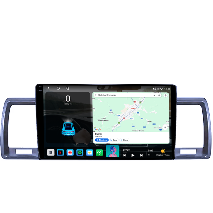 Navigatie dedicata Toyota Hiace 2004-2019, 4GB RAM 64GB ROM, Octacore, Android 14, Display QLED 1K 9", Carplay&Android Auto, SIM 4G, Ventilator Activ [2]