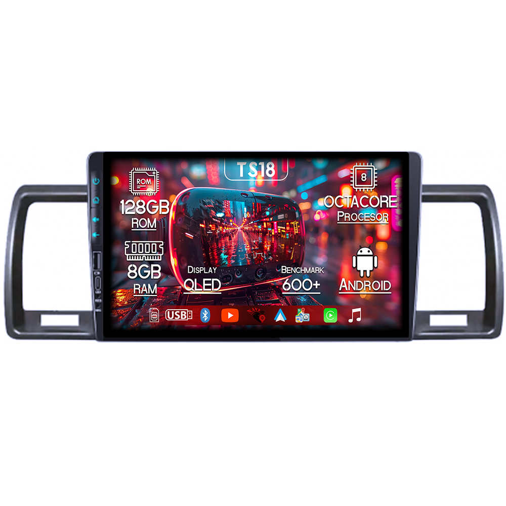Navigatie dedicata Toyota Hiace 2004-2019, USB&Butoane fizice frontale, Platforma TS18, 9 Inch, 8GB RAM 128GB ROM, Octacore, Android 14, Android Auto&Carplay [1]