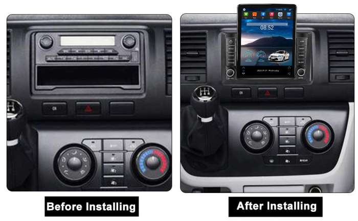 Navigatie dedicata Toyota Hiace 2013-2018,Tesla Style, ANDROID 13,Carplay&Android Auto, 10 inch , 8+128GB, Internet, Aplicatii, Waze, GPS [3]