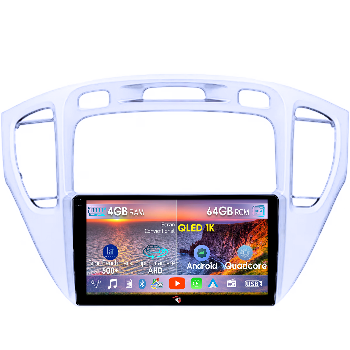 Navigatie dedicata Toyota Highlander 2000-2007, 4GB RAM 64GB ROM, Octacore, Android 14, Display QLED 1K 9", Carplay&Android Auto, SIM 4G, Ventilator Activ [1]