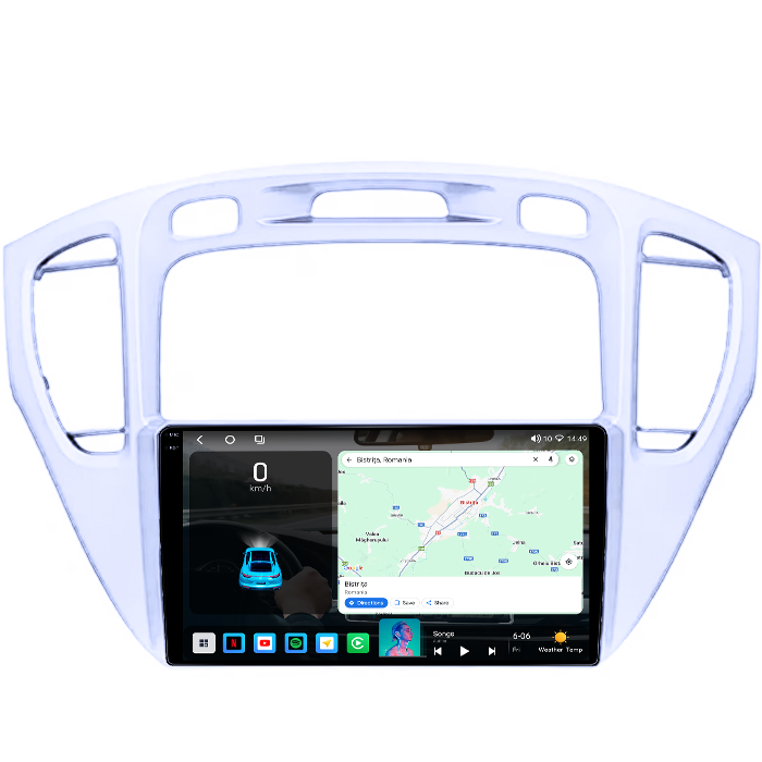 Navigatie dedicata Toyota Highlander 2000-2007, 4GB RAM 64GB ROM, Octacore, Android 14, Display QLED 1K 9", Carplay&Android Auto, SIM 4G, Ventilator Activ [2]