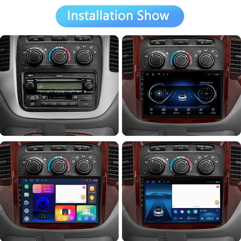 Navigatie dedicata Toyota Highlander 2000-2007, 8GB RAM 128GB ROM, Octacore, Platforma TS18, Android 14, Display QLED 9", Suporta camera 360", DSP, Carplay&Android Auto, SIM 4G, Ventilator Activ [9]