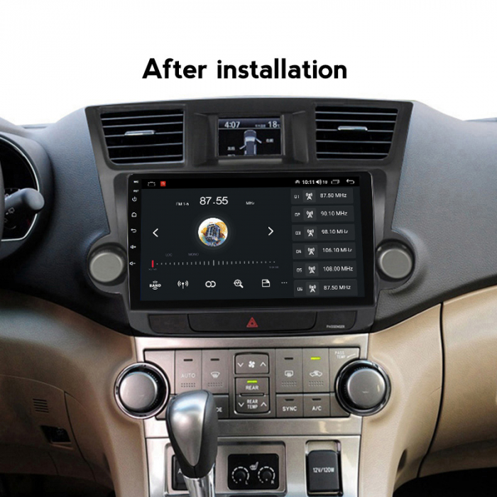 Navigatie dedicata Toyota Highlander 2007-2013, 4 GB RAM 32 ROM, Android 13, Display QLED, 10", DSP, Carplay, Android Auto, Internet, Youtube, Waze, WI-FI, USB, Bluetooth [5]