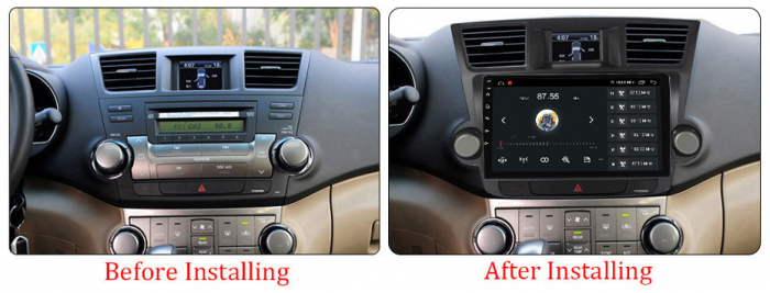 Navigatie dedicata Toyota Highlander 2007-2013, 4 GB RAM 32 ROM, Android 13, Display QLED, 10", DSP, Carplay, Android Auto, Internet, Youtube, Waze, WI-FI, USB, Bluetooth [7]