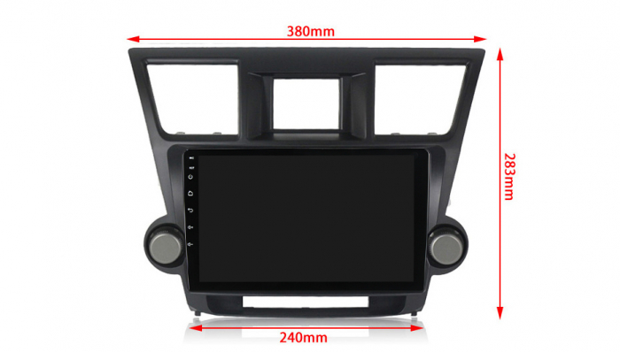 Navigatie dedicata Toyota Highlander 2007-2013, 4 GB RAM 32 ROM, Android 13, Display QLED, 10", DSP, Carplay, Android Auto, Internet, Youtube, Waze, WI-FI, USB, Bluetooth [8]