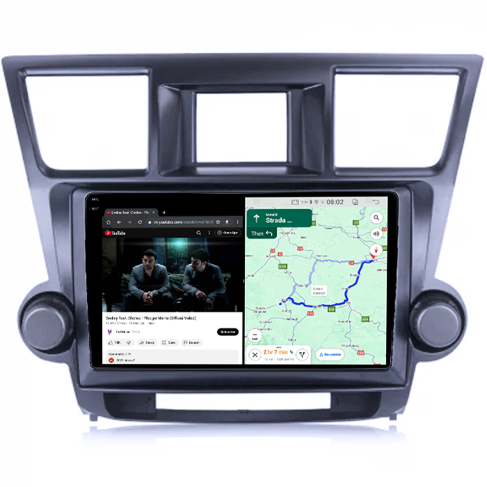 Navigatie dedicata Toyota Highlander 2009-2014, 4GB RAM 64GB ROM, Quad Core, Display 10" QLED  Carplay, Android 14, Bluetooth, Magazin Play, Suport Camere AHD [4]