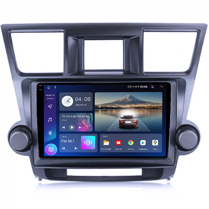 Navigatie dedicata Toyota Highlander 2009-2014, 4GB RAM 64GB ROM, Quad Core, Display 10" QLED 1K, Carplay, Android 14, Bluetooth, Magazin Play, Suport Camere AHD [1]