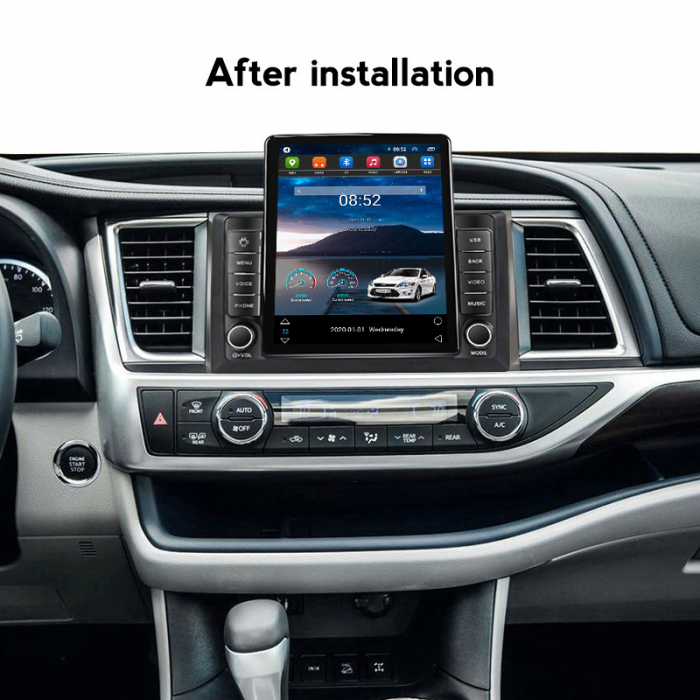 Navigatie dedicata Toyota Highlander 2013-2018,Tesla Style, ANDROID 13,Carplay&Android Auto, 10 inch , 8+128GB, Internet, Aplicatii, Waze, GPS [4]
