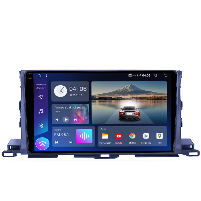 Navigatie dedicata Toyota Highlander 2014-2018, 4GB RAM 64GB ROM, Quad Core, Display 9" QLED 1K, Carplay, Android 14, Bluetooth, Magazin Play, Suport Camere AHD [2]