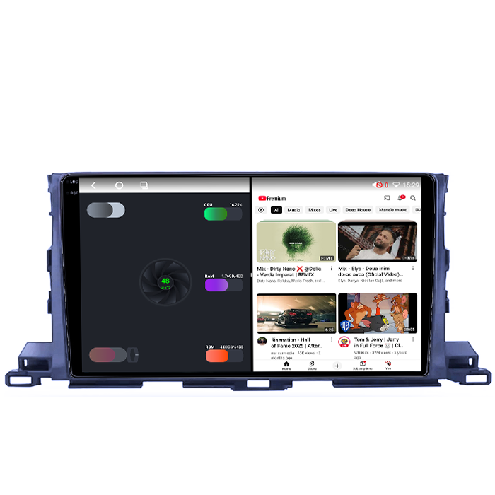 Navigatie dedicata Toyota Highlander 2014-2018, 8GB RAM 128GB ROM, Octacore, Platforma TS18, Android 14, Display QLED 9", Suporta camera 360", DSP, Carplay&Android Auto, SIM 4G, Ventilator Activ [3]