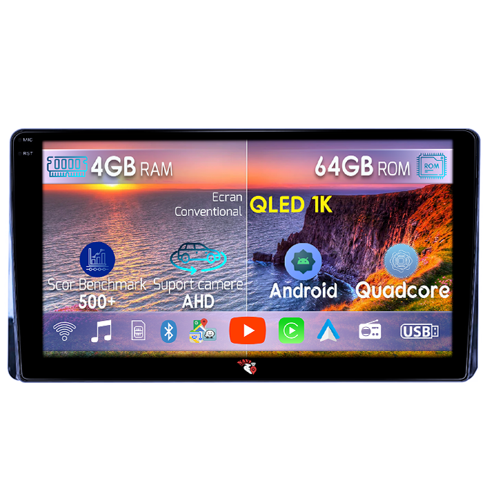 Navigatie dedicata Toyota Highlander Kluger 2022, 4GB RAM 64GB ROM, Octacore, Android 14, Display QLED 1K 9", Carplay&Android Auto, SIM 4G, Ventilator Activ [1]