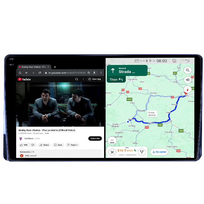 Navigatie dedicata Toyota Highlander Kluger 2022, 4GB RAM 64GB ROM, Quad Core, Display 9" QLED 1K, Carplay, Android 14, Bluetooth, Magazin Play, Suport Camere AHD [4]