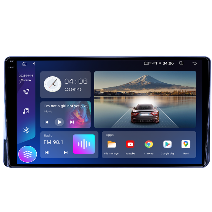 Navigatie dedicata Toyota Highlander Kluger 2022, 4GB RAM 64GB ROM, Quad Core, Display 9" QLED 1K, Carplay, Android 14, Bluetooth, Magazin Play, Suport Camere AHD [2]