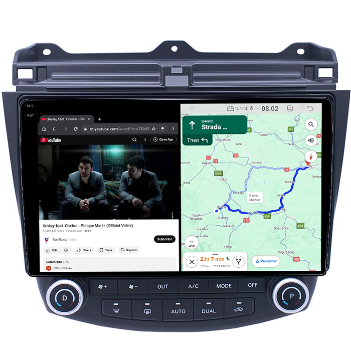 Navigatie dedicata Toyota Accord VII 2003 - 2008, 12GB RAM 256GB ROM, Android 14, Rezolutie 2K, Display QLED, 9", DSP, Carplay, Android Auto, Internet, Youtube, Waze, Wi Fi, USB [4]