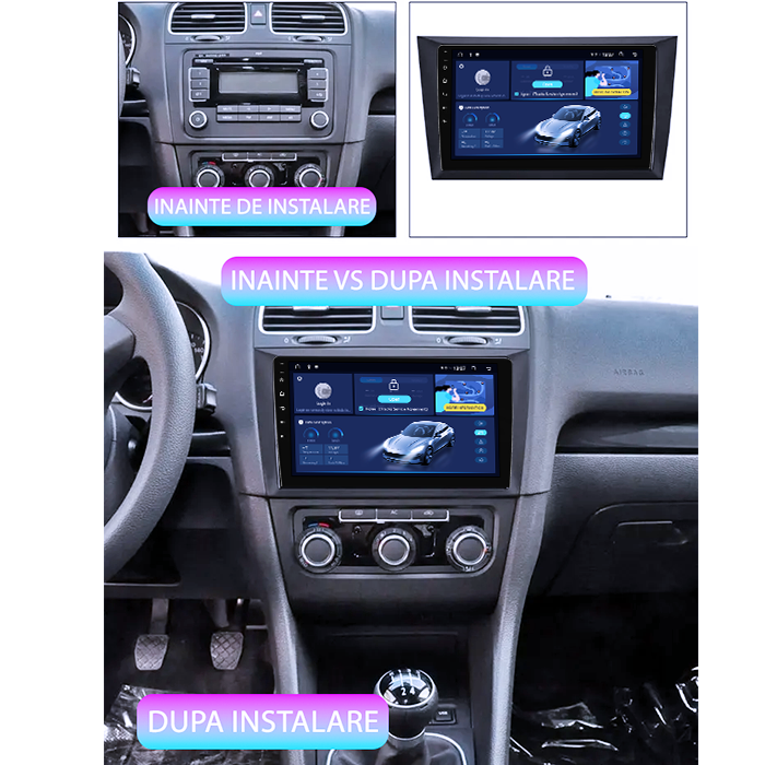 Navigatie dedicata Volkswagen Golf 6 2008-2013, 4GB RAM 32GB ROM, Octacore, Android 14, Display QLED  10", DSP, Carplay&Android Auto, SIM 4G, Bluetooth, Ventilator Activ [5]