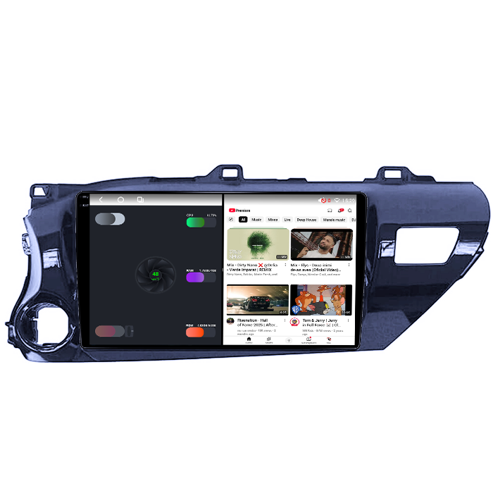 Navigatie dedicata Toyota Hilux 2016, 4GB RAM 64GB ROM, Octacore, Android 14, Display QLED 1K 10", Carplay&Android Auto, SIM 4G, Ventilator Activ [3]