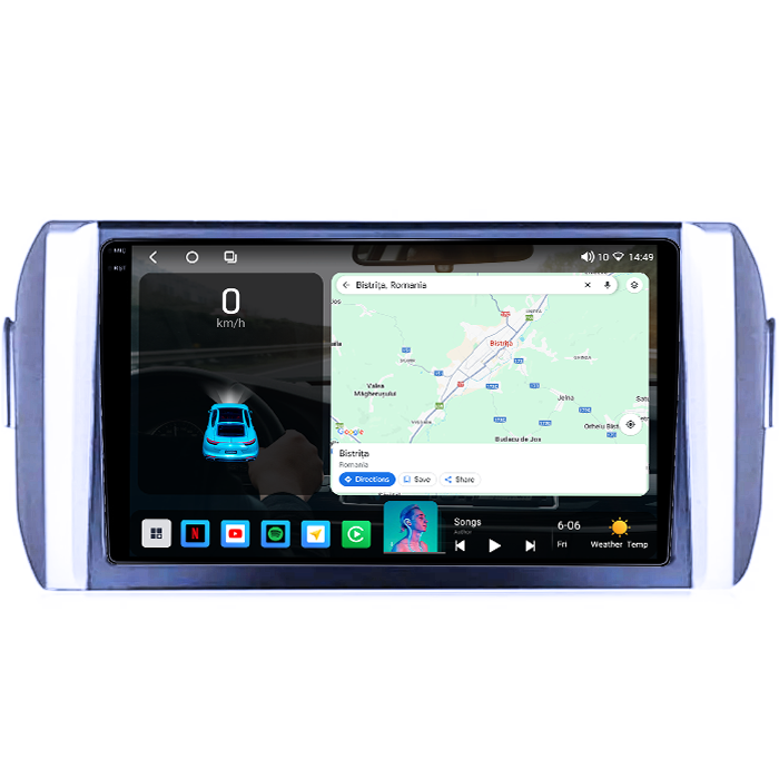 Navigatie dedicata Toyota Innova 2015-2017, 4GB RAM 64GB ROM, Octacore, Android 14, Display QLED 1K 9", Carplay&Android Auto, SIM 4G, Ventilator Activ [2]